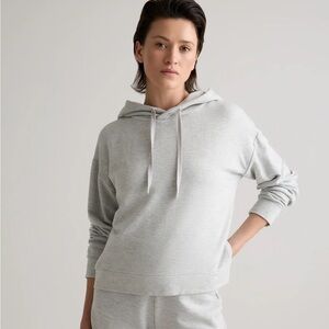 Quince SuperSoft Fleece Pullover Sweatshirt - Heather Grey - Size Medium